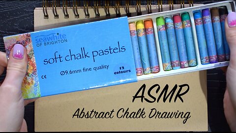 ASMR Abstract Chalk Drawing | Sketching and Paper Sounds | (No Talking)