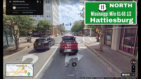 Google Street View Timelapse US-11 N - Mississippi Mile 61-68.5 - Hattiesburg