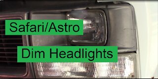 Correcting Very Dim GMC Safari / Chevy Astro Seamed Beam Headlight - Let's Figure This Out