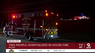 2 people hospitalized following overnight fire in Boone County