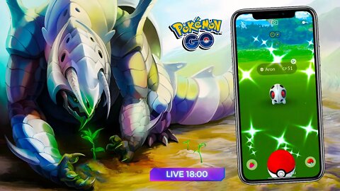 🕕 ARON SHINY! CONSIGA MUITA DOCE no Pokémon! Hora do Holofote! Pokémon GO!