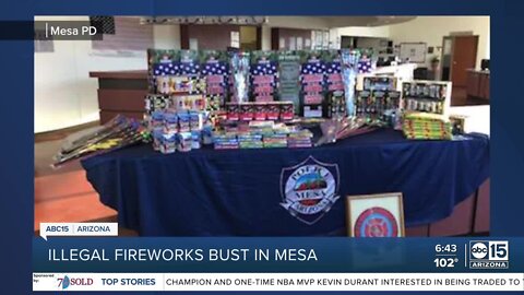 Man in custody, Mesa police seize hundreds of illegal fireworks