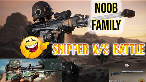 Noob Family's M24 Sniper Showdown! Baba's Spectacular 10 Kill Streak in Custom Room Battle