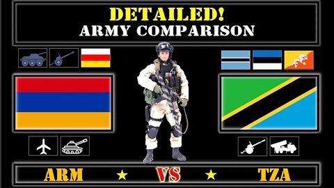 Armenia VS Tanzania Detailed Comparison of Military Power Alliance with South Ossetia VS 🇦🇲 Botsw