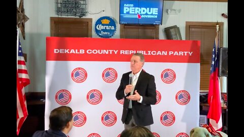 GA Gubernatorial Candidate David Perdue speaks to Dekalb County, GA Breakfast 1/15/22