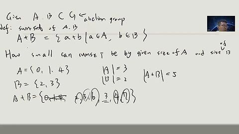 additive combinatorics (1) SUMSET in real number