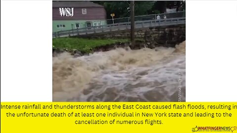 Intense rainfall and thunderstorms along the East Coast caused flash floods