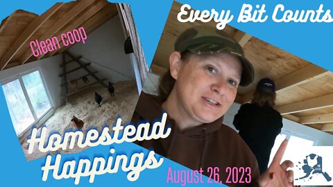 #everybitcountschallenge August 26 2022 | Alaskan homestead clean and preps.