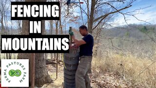 Running Fence Through The Mountains WITHOUT Machinery