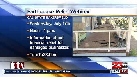Small Business Administration offering earthquake relief seminar