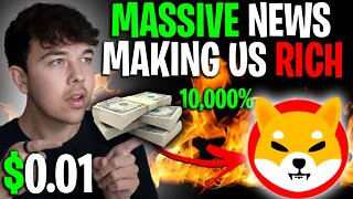 SHIBA INU COIN THIS NEWS WILL MAKE US FILTHY RICH 🔥 SHIB PRICE PREDICTION 🚨