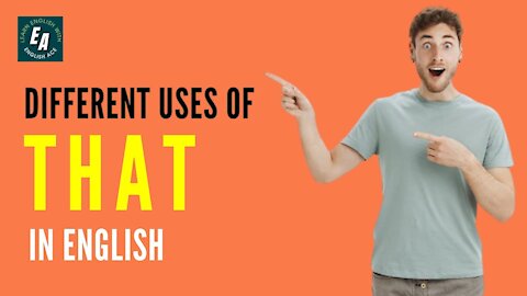 Different uses of "That" in English