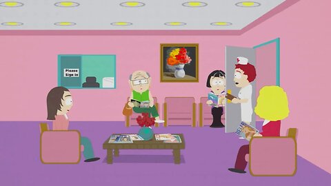 South Park mocking the insane idea that men can actually become women.