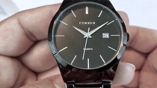 $17 Curren Big Dial Auto Date Black Watch Review
