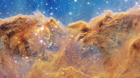 “Cosmic Cliffs” in the Carina Nebula Webb Space Telescope 4K crop 3 #shortvideo #space #photography