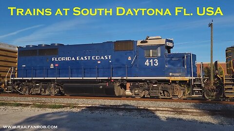 Florida East Coast Railway Action at South Daytona Fl. Jan. 8 & 14 2023 #railfanrob #fec #trains