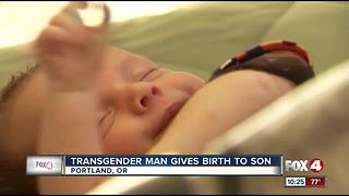 Transgender male gives birth to baby boy