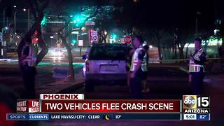 Two vehicles flee after hitting pedestrian in Phoenix, police say