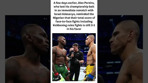 Regarding the upcoming fight, Alex Pereira released a statement. #short