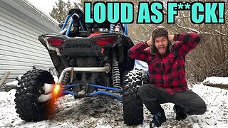 INSANELY LOUD STRAIGHT PIPED POLARIS RZR 1000!