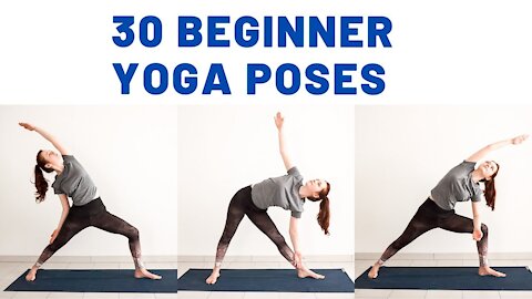 30 BASIC BEGINNER YOGA POSES | Yoga for beginners