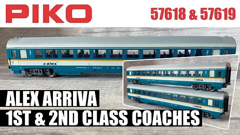 Piko ALEX ARRIVA 1st and 2nd Class Coaches in HO Scale