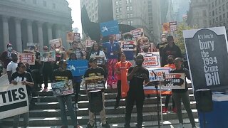 The #communitiesnotcages Rally at Foley Square hosted by
