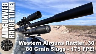 Western Airguns Rattler .30 Semi-Auto Big Bore Airgun - 80 grain slugs shoot how hard?