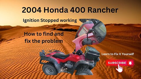 2004 Honda Rancher 400 Ignition Switch stopped working part 1 finding the problem