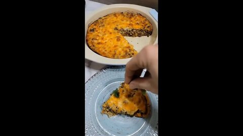 Taco Pie | keto recipes | low carb | low carb foods | low carb recipes for weight loss #Shorts