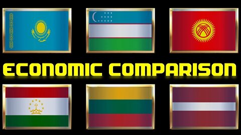 Kazakhstan Uzbekistan Kyrgyzstan Tajikistan Lithuania Latvia VS Economic Comparison Battle 2022