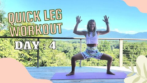 Quick Leg Workout || Yoga Style || Day 4 || Yoga with Stephanie
