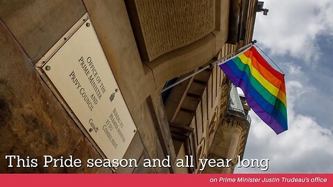 Pride Flags Instead Of Canadian Flags On Justin Trudeau’s Office