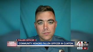 Community honors fallen officer in Clinton