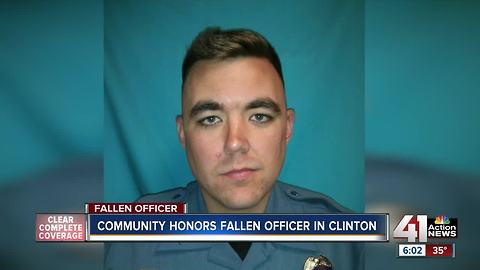 Community honors fallen officer in Clinton