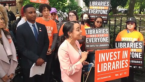 Invest in Our Libraries Rally City Hall Hosted NYPL/Bklyn Public Library/QNS Library/DC37/OSSE 5/18