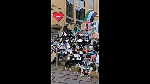 More School Kids. But wait! This is Britain NOT Gaza! Start them young I guess...