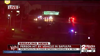 Person hit and killed by vehicle in Sapulpa