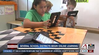 Several school districts begin online learning