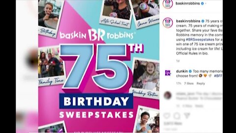 Baskin-Robbin's 75th birthday