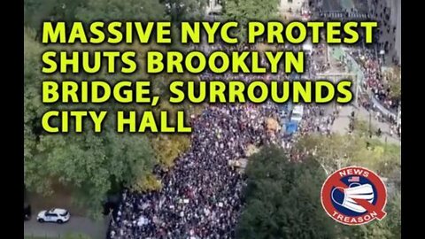 Thousands March Across Brooklyn Bridge, Descend on NY City Hall