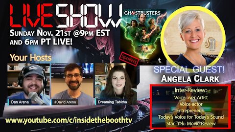 #LIVE!! Podcast Inter-Reviw with Voiceover Artist Angela Clark, & Ghostbusters After life