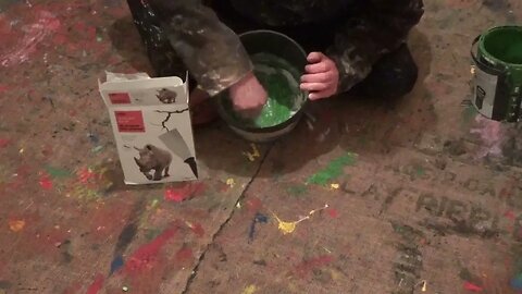 Mixing green Paint With All Purpose Filler