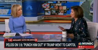 Treasonous Nancy Pelosi talks about Punching Trump on MSNBC