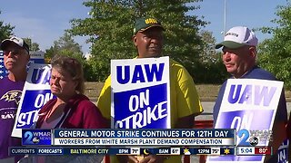 General Motors workers continue to strike for the 12th day