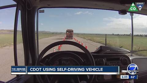 Colorado debuts driverless truck to protect road crews