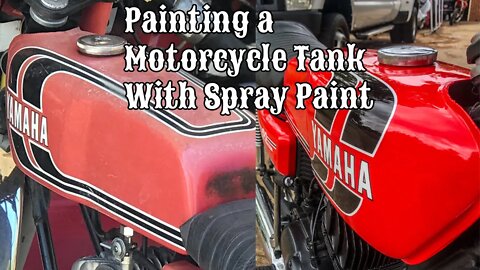 How To Paint A Motorcycle Tank With Spray Paint/Rattle Cans Full Tutorial