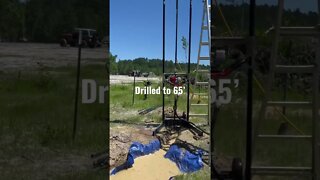 DIY well drilling rig drills 65’