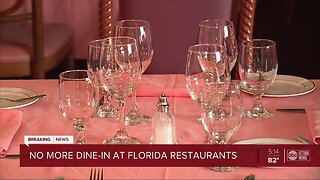 Dining-in no longer an option at Florida restaurants due to coronavirus