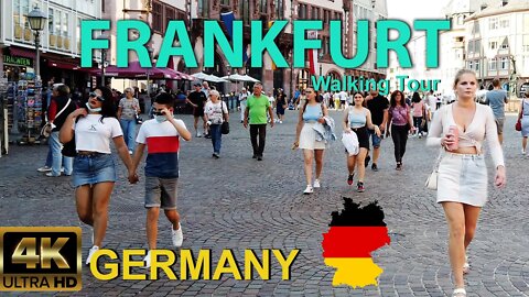 Frankfurt, Germany Walking Tour (4K UHD 60fps)